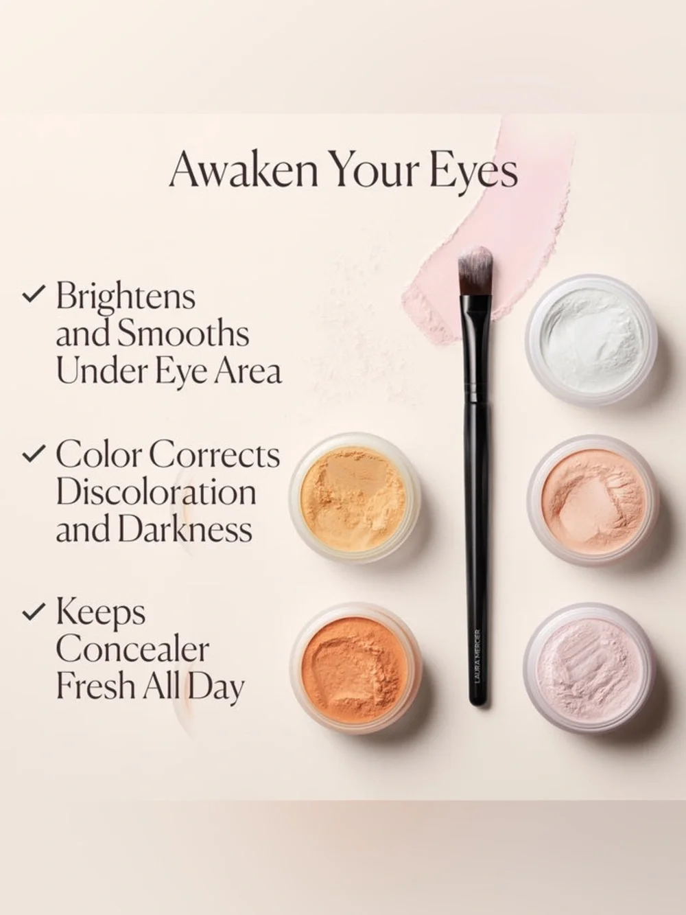 Laura Mercier Secret Brightening Color Correcting Under Eye Setting Powder NWT